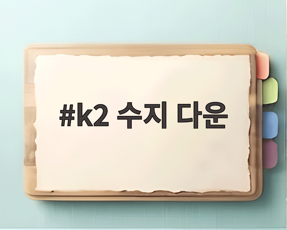 k2 수지 다운