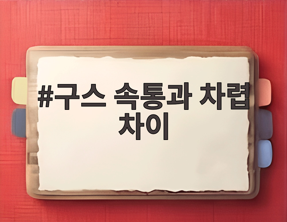 구스 속통과 차렵 차이