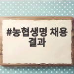농협생명 채용 결과 발표 시점과 확인 방법 한눈에 보기 농협생명 채용 결과