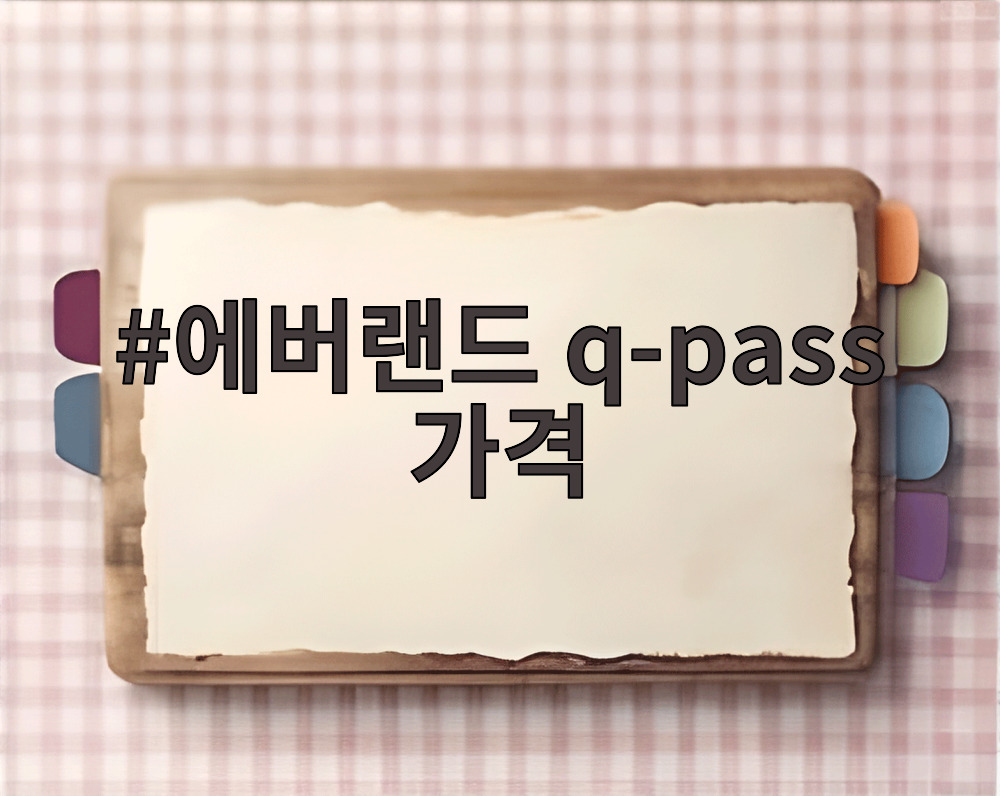 에버랜드 q-pass 가격