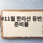 11월 한라산 등반 준비물 이렇게 챙기면 안전하게 다녀와요 11월 한라산 등반 준비물