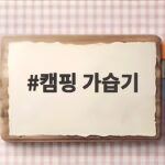 캠핑 가습기