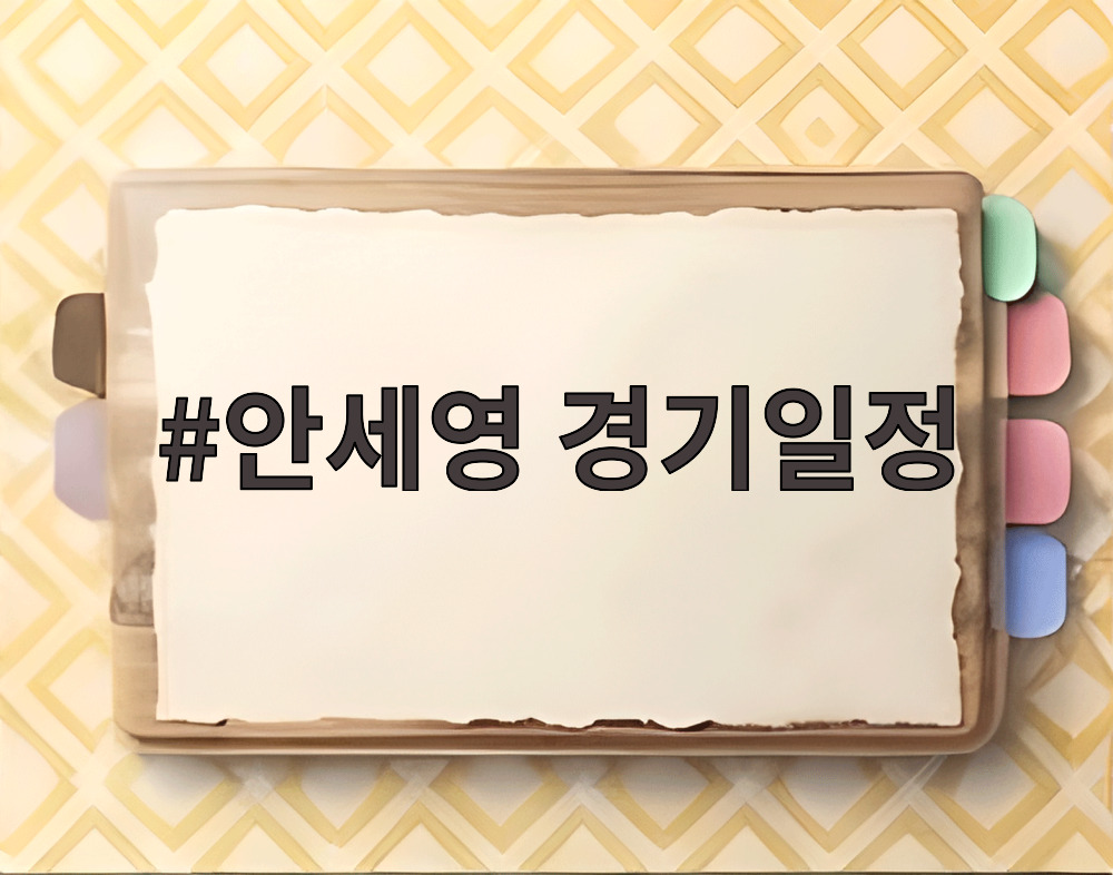 안세영 경기일정