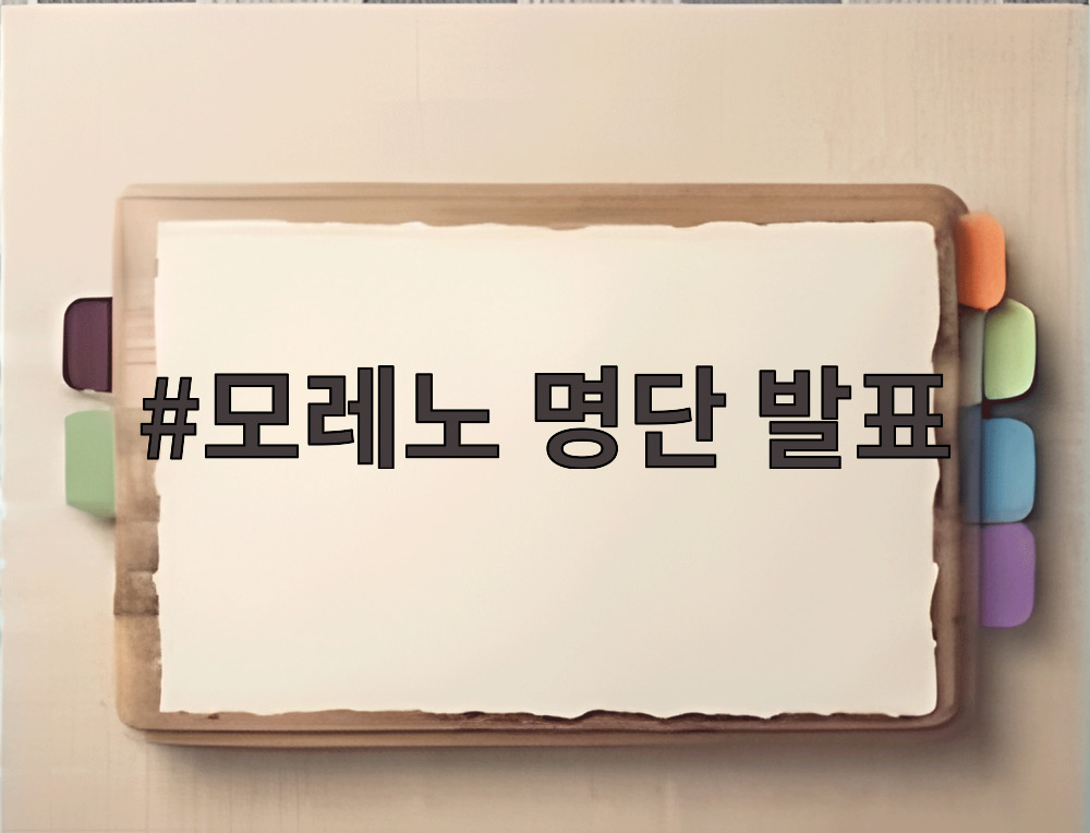 모레노 명단 발표