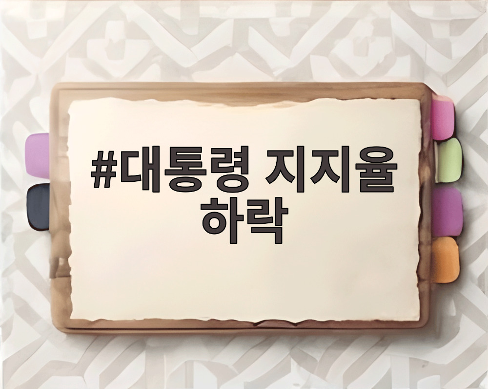 대통령 지지율 하락