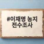이재명 농지 전수조사 대상과 투기 기준 상속 농민은 어떻게 되나요 이재명 농지 전수조사