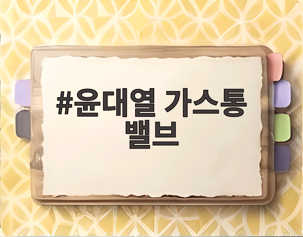 윤대열 가스통 밸브