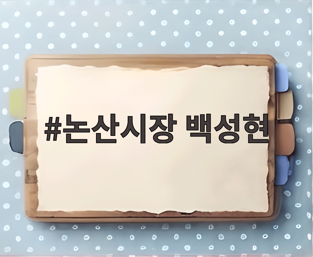 논산시장 백성현