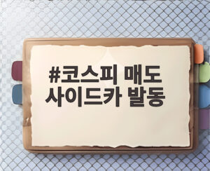 코스피 매도 사이드카 발동