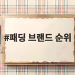패딩 브랜드 순위 2026 겨울 따뜻한 한 벌 고르는 방법 패딩 브랜드 순위