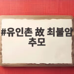 유인촌 고 최불암 추모 빈소에서 남긴 아버지라는 그리움 유인촌 故 최불암 추모