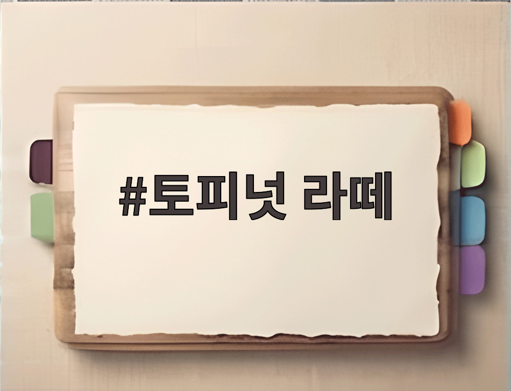 토피넛 라떼
