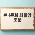 나문희 최불암 조문