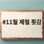 11월 제철 횟감