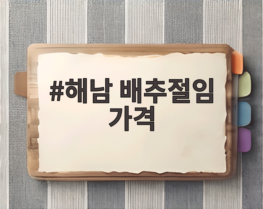 해남 배추절임 가격