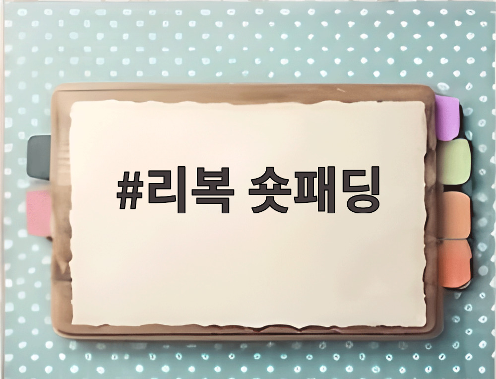 리복 숏패딩